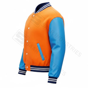 Veste universitaire unisexe de qualité supérieure, manches en cuir véritable, corps en laine, design réversible, fermeture à boutons sur le devant, veste d'hiver - Product Image 5