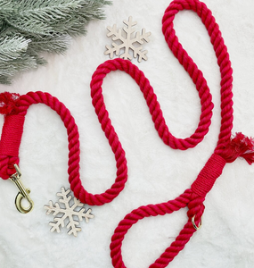 Cotton Rope Dog <b>Leash</b>- Red Dog <b>Leash</b>- 5 Feet Customized Colored Cotton Rope Handmade Dog <b>Leash</b> <b>Pet</b> <b>Leash</b> Set - Product Image 2