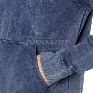 Vente en gros, service OEM, sweats à capuche délavés à l'acide pour hommes, pull léger de couleur unie, logos imprimés, hiver, coton/polyester - Product Image 6