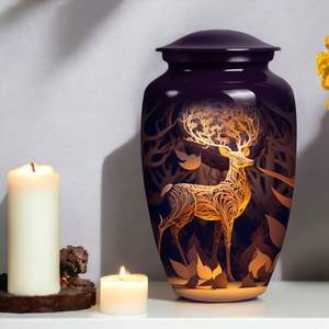 Urnes de crémation de cerf majestueux doré pour l'enterrement des cendres adultes pour papa urne mâle et femelle funérailles hommes femmes urne commémorative taille personnalisée - Product Image 5
