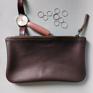 Petit sac à cosmétiques Pochette de maquillage en cuir imperméable Mini sac à monnaie de voyage LCB-0106 - Product Image 1