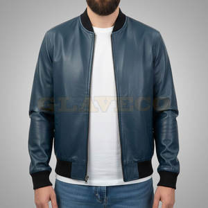 Meilleure veste en cuir d'hiver pour homme, col montant, imperméable, coupe-vent, écologique, respirante, légère, décontractée pour l'extérieur - Product Image 2