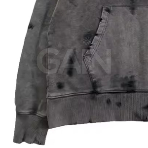 Survêtements de détresse pour hommes, de couleur unie, à prix de gros, survêtements de quantité minimale de commande bas pour hommes. - Product Image 6