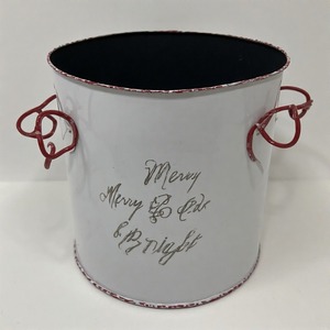 Jardinière à neige silencieuse en métal patiné pour arbres de Noël ou plantes en pot dans des espaces de jardin extérieurs festifs - Product Image 4