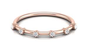 แหวนทองกุหลาบแข็งบริสุทธิ์พร้อมแหวนเพชรเหลี่ยมเพชรเพชรเพชรเพชรพลอยธรรมชาติ 6 รอบที่ผลิตในห้องปฏิบัติการในปริมาณขายส่งจากผู้ผลิต - Product Image 2