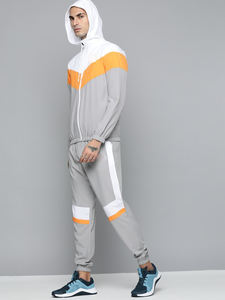 Chándal estampado cortavientos impermeable para hombre, conjunto de chaqueta y pantalones con capucha y cremallera completa de varios paneles, transpirable para la temporada de verano - Product Image 4