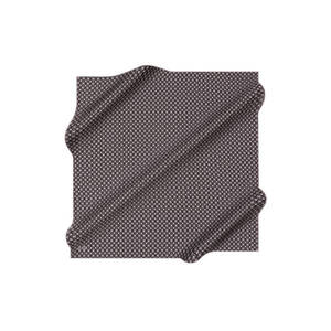 Écharpe en satin de soie marron avec imprimé numérique géométrique - Product Image 1