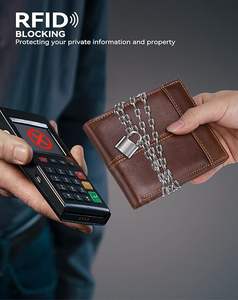 กระเป๋าสตางค์หนังแท้แบบสั้นสำหรับผู้ชายน้ำหนักเบาทนทานออกแบบโลโก้ได้ตามที่ต้องการ - Product Image 2