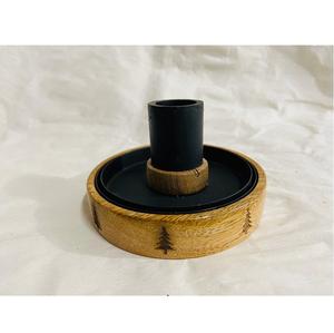 Accesorios para el hogar de primera calidad Portavelas decorativo de madera Portavelas de madera con mango hecho a mano - Product Image 5