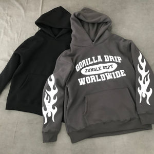 Sudadera con Capucha de Alta Calidad, 100% Algodón, Gruesa, 500GSM, Transpirable, para Invierno, con Diseño de Logotipo Personalizado para Hombre - Product Image 1