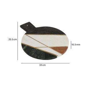 เขียงหินอ่อนที่สวยงามพื้นผิวห้องครัวหรูหราและมีสไตล์เหมาะสำหรับการตัดการจัดแสดงและให้เป็นของขวัญอเนกประสงค์ - Product Image 6