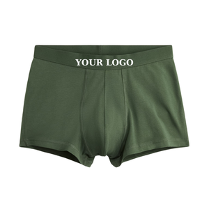 Boxers de algodón de venta directa para hombre, ropa de diseñador de cintura media para hombre, tela elástica de 4 vías, ropa interior Sexy personalizada para hombre - Product Image 3