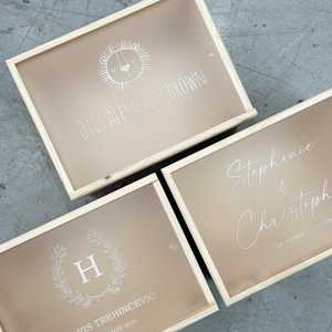 Personalised Frosted Acrylic Lid <b>Keepsake</b> Decorative Storage <b>Box</b> - Product Image 2