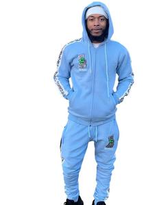 Colección de invierno del fabricante-Bordado personalizado para Puff Print Streetwear Chándal Sudadera con capucha Pantalones de chándal Tallas grandes - Product Image 2