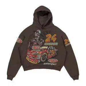 La mejor calidad 100% algodón 420 gramos Sudadera con capucha de invierno Premium de gran tamaño para hombres Logotipo personalizado de larga duración Sólido para estampado Puff - Product Image 6