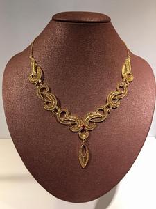 Conjunto Clásico de Cobre Chapado en Oro de 24K, Pendientes de Collar DE LAS Comoras Mayotte, Joyería de EE. UU. Francia - Product Image 3