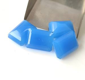 Venta al por mayor de piedras preciosas sueltas facetadas de Calcedonia azul natural 3x5mm-20x30mm corte Octágono para la fabricación de joyas - Product Image 3