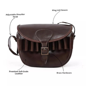 Bền Cao Cấp Retro Cổ Điển Phong Cách Chính Hãng Da Không Thấm Nước Thoáng Khí Windproof In Săn Bắn Súng Hộp Mực Túi - Product Image 2