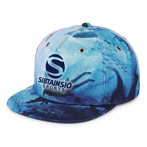 Gorra de Béisbol Personalizada con Estampado Abstracto Azul, Gorra Plana con Cierre a Presión, Impresión por Sublimación, Ajustable, Ropa Deportiva, Gorras de Béisbol Lisas - Product Image 4