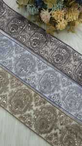 Custom Made Embroidered Thread Work Laces with Multi Coloured Options in Sequins Embroidery in 2 Inch Width for Resale Purposes. - Product Image 2