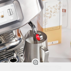 Machine à expresso compacte avec moulin à café et mousseur à lait – Machine à expresso domestique, en acier inoxydable brossé - Product Image 3