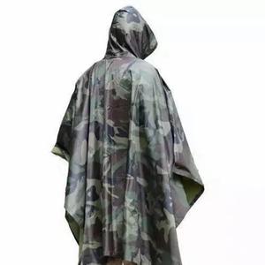 Polyester PVC Camouflage de haute qualité pour poncho pour motocycliste et randonneur avec manches imperméable uniforme - Product Image 3