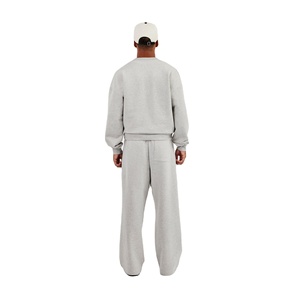 Sudadera de cuello redondo para hombre con logotipo personalizado al por mayor, chándal apilado para correr, chándal de cuello redondo de peso pesado para hombre, novedad de 2025 - Product Image 5