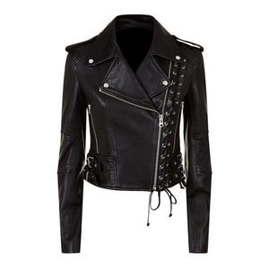 เสื้อแจ็คเก็ตหนังแท้สำหรับผู้หญิง ปี 2026 ผู้ผลิตขายส่ง เสื้อแจ็คเก็ตหนังผู้หญิง ดีไซน์ล่าสุด กันน้ำ ผ้าซาตินย้อมสีพื้น - Product Image 1