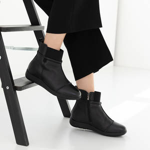 [JSHOE] <b>Women</b> Genuine Cow Leather Fleece Lined Comfort <b>Ankle</b> <b>Boots</b> 3.5cm <b>Low</b> <b>Heel</b> Winter Casual Shoes - Product Image 6