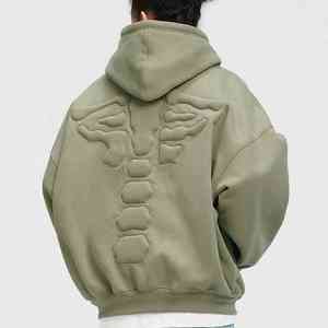 Custom Mens <b>Clothing</b> 3d Emboss Hoodie Men's Heavyweight Hoodies Sweatshirt for men No String Puff Print Custom - Product Image 4