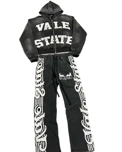 SNOWGRACE OEM 100% 棉超大运动服形式男士重型500 GSM街装运动服男女针织