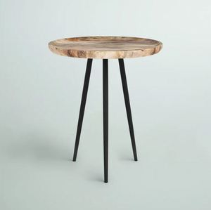 Beautiful Gray Solid Wood End <b>Table</b> Beside <b>Sofa</b> Decorative Vase <b>Table</b> for Home Furniture Living Room Bedroom Office Decoration - Product Image 6