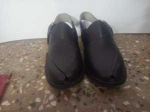 Haute qualité noir hommes bout ouvert en cuir Peshawari Chappal chaussures d'hiver sur mesure meilleure qualité avec un faible quantité minimale de commande taux de gros - Product Image 3