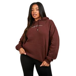 Sudadera con Capucha para Mujer, de Alta Calidad, Personalizada, Transpirable, de Felpa de Algodón Blanco de 500 g/m², con Estampado Puff - Product Image 1