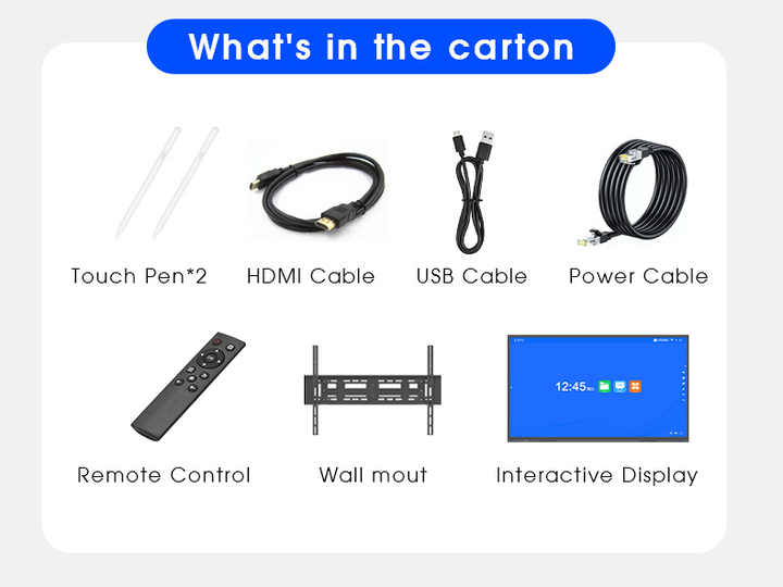 Factory Price 4K Android Interactive LCD Smart Board 75/85/98/110 Inch Touch Multi-language Software OEM 86 Inch Whiteboard