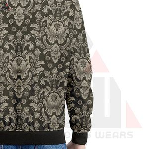 High Quality Plus Size Men's Sublimation Bomber <b>Jacket</b> Custom Logo Print Canvas Windproof Winter Customizable Fabric - Product Image 2