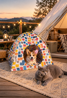 Tente portable d'extérieur pour chiens et chats, imperméable et respirante, maison d'été pour animaux de compagnie
