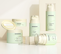 Flacon de sérum et lotion sans air en PP givré de luxe avec logo personnalisé, 30 ml, 50 ml, 100 ml, avec fermeture à clipser