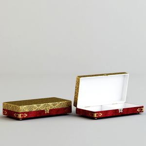 Vente en gros de boîte à bijoux en vrac en métal MDF couleur rouge or blanc produit fait à la main pour panneau décoratif Almirah breloques en mdf - Product Image 1