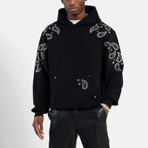 Sweat à capuche en polaire 100% coton avec strass, tendance, pour homme et femme, design brodé, toutes les couleurs personnalisées - Product Image 4