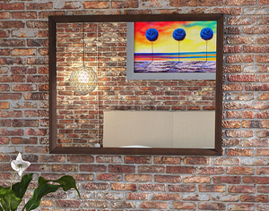 Espejo de Pared Rectangular Moderno de Madera Natural, Madera Maciza para Decoración del Hogar, Dormitorio, Sala de Estar, para Uso en Apartamentos - Product Image 2