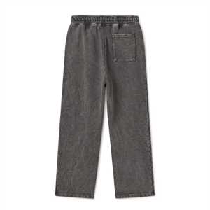 Pantalons de survêtement à jambe droite en éponge française pour hommes, pantalons de survêtement pour hommes, logo personnalisé, pantalons de survêtement délavés 2025 - Product Image 2