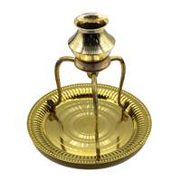 Lingam classique en aluminium et laiton, petit format, pour la Puja, fait main, écologique, usage religieux, marque royale indienne