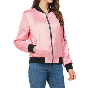 Ropa de Primavera de alta calidad para mujer, chaqueta universitaria de satén transpirable de talla grande, chaquetas de béisbol con estampado de bombardero con letras para mujer - Product Image 4