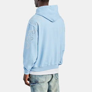 Sweat à capuche en éponge épaisse surdimensionné pour hommes, sweat à capuche épais avec impression de strass, style hiver de qualité supérieure pour hommes - Product Image 6