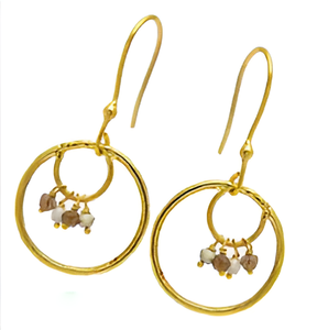 925พลอยมูนสโตนควอตซ์ชุบทองสเตอริ่งต่างหูรูปปลาต่างหูแบบห้อยต่างหูแฟชั่นทันสมัยสำหรับผู้หญิง - Product Image 6