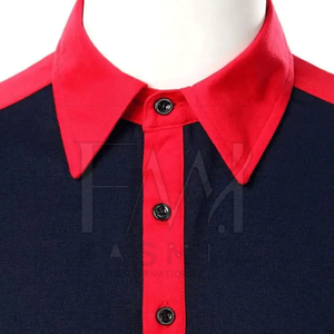 T-shirts polo de golf côtelés à manches courtes pour hommes Design personnalisable T-shirts unis 100% coton pour garçons - Product Image 3