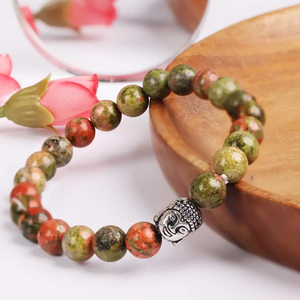 High Quality Unakite <b>Beads</b> Buddha <b>Bracelet</b> Romantic Gift Fashion Charm Jewelry for <b>Men</b> Women Energy Meditation - Product Image 3