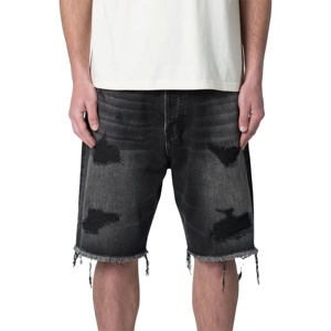 Pantalones cortos de mezclilla de calidad superior para hombres Pantalones cortos de mezclilla personalizados con material transpirable de alta calidad Estilo cómodo y de ajuste regular - Product Image 5