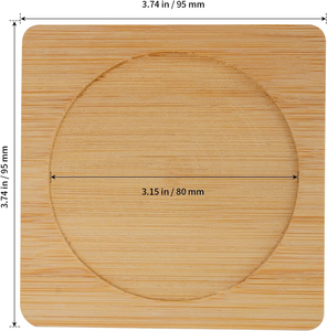 ชุดที่รองแก้วไม้ไผ่ทรงสี่เหลี่ยม6ชิ้นผลิตภัณฑ์ที่เป็นมิตรต่อสิ่งแวดล้อมผลิตจากเวียดนามขายส่ง - Product Image 2